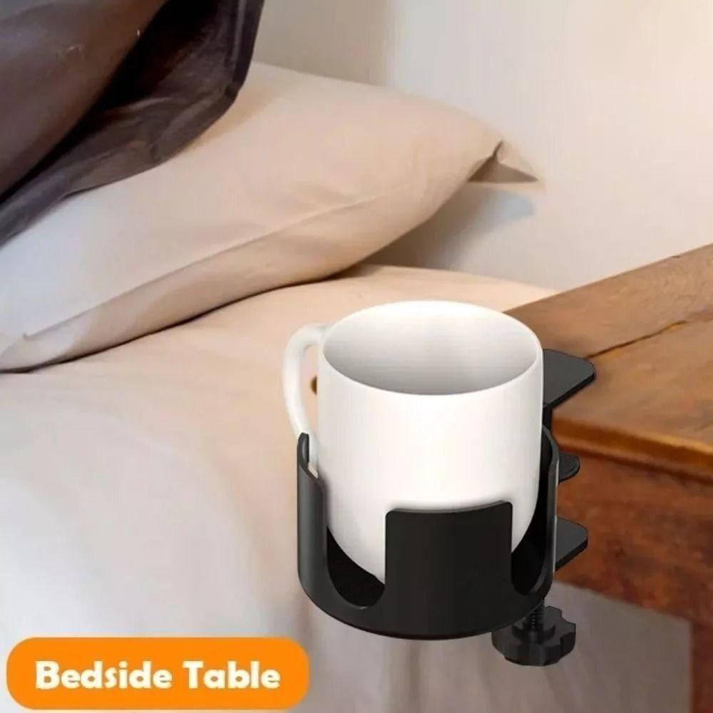 New Punch-free Desk Cup Holder Clamp Anti-Spill Removable Large Cup Mug Holder Adjustable Household Desk Drink Bottle Holder