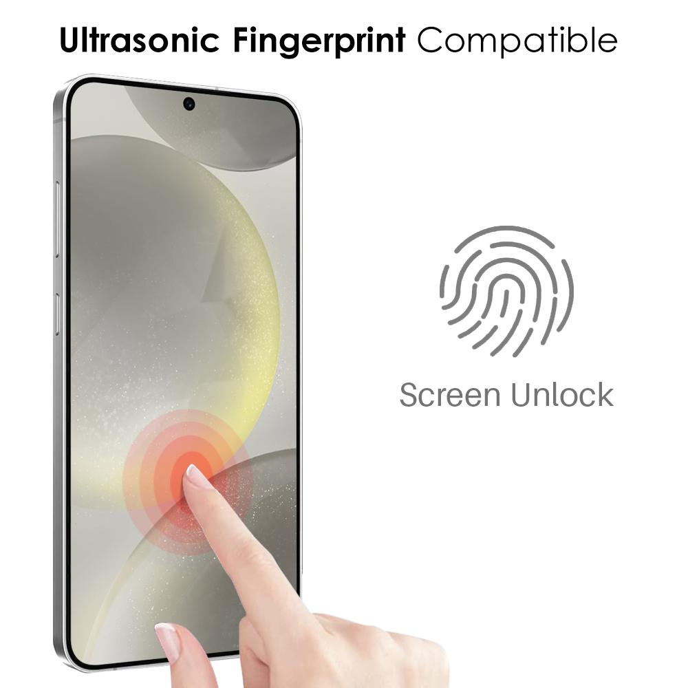 NORTHJO A++ For Samsung Galaxy S24 Screen Protector Silk Printing High Aluminum-silicon Glass Film Support Fingerprint Unlock