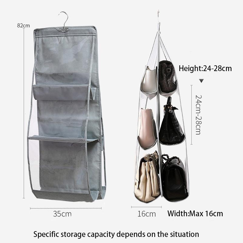 Hanging Handbag Organizer Multi-layer Wardrobe Closet Storage Bag Door Wall Clear Sundry Shoe Bag Hanger Pouch Accessories
