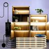Aanraakdimbaar Zwart PCB LED Strip Licht COB Tape Voor Walnoot Akoestisch Houten Lattenrooster TV Achtergrond Wandpaneel & Kast Decor