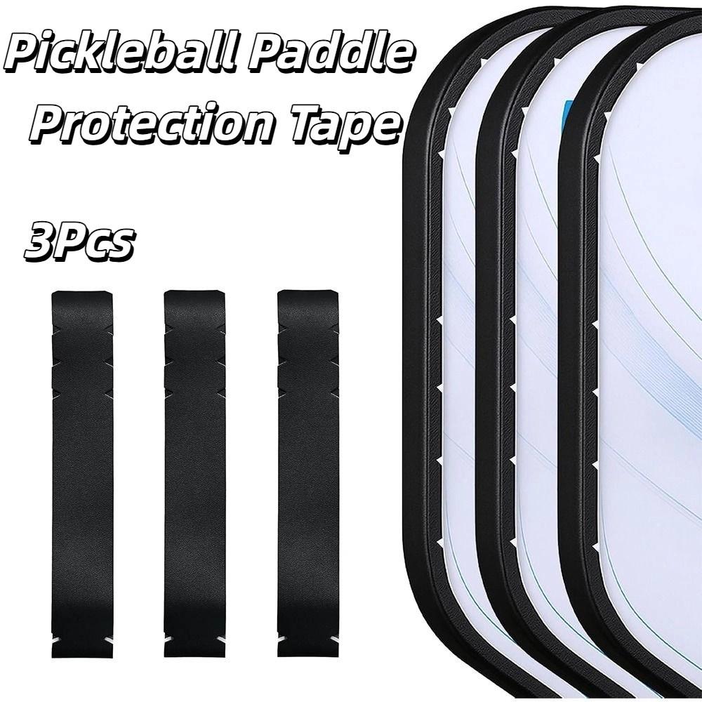 3Pcs Thickened Racquet Protective Sticker PU Paddle Head Edge Guard Reduce Impact
