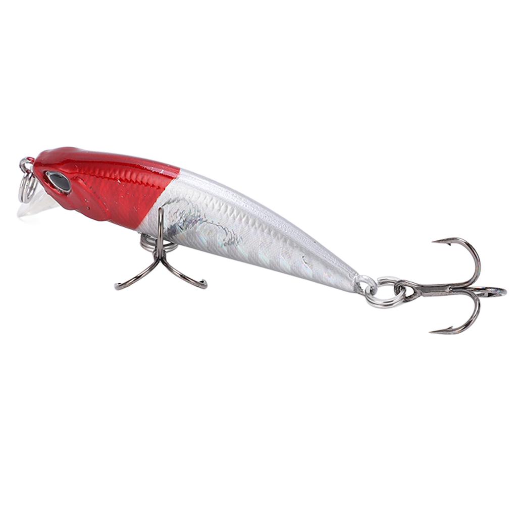 5cm Hard Artificial Minnow Fishing Bait 3D Lifelike Eyes Floating Wobbler Fishing Lures#4