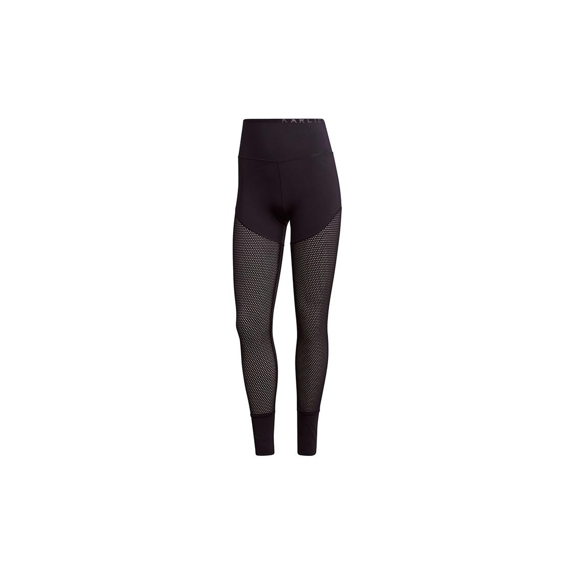 (WMNS) adidas Mesh Hw L Tight Gym Sports Training High Waist Leggings Black Women s GI8582 S