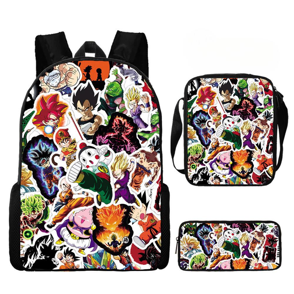 Dragon Ball Z Backpack Set With Waterproof Oxford Cloth For School Kids