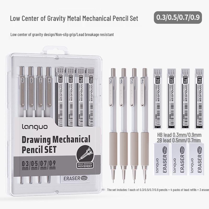 Blue Fruit Professional Drafting Mechanical Pencil, 0.3/0.5/0.7mm, 2B HB for Sketching & Students