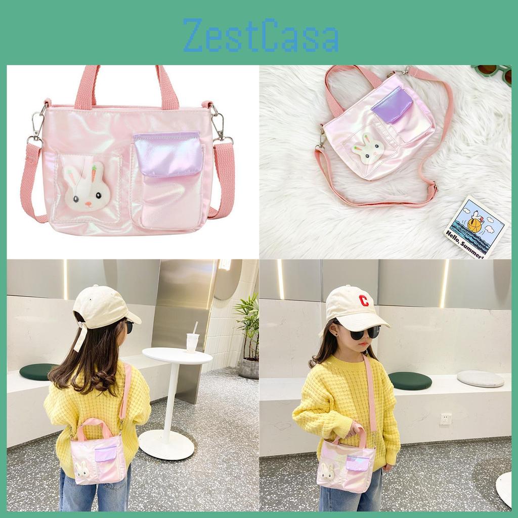 One Color Children Shoulder Handheld Diagonal Cross Bag With Rabbit Decor