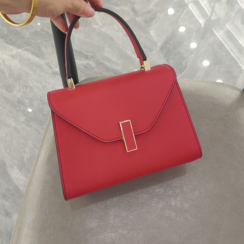 

White Fancy Leather Shoulder Handbag Red small size 22cm Scarf Pony