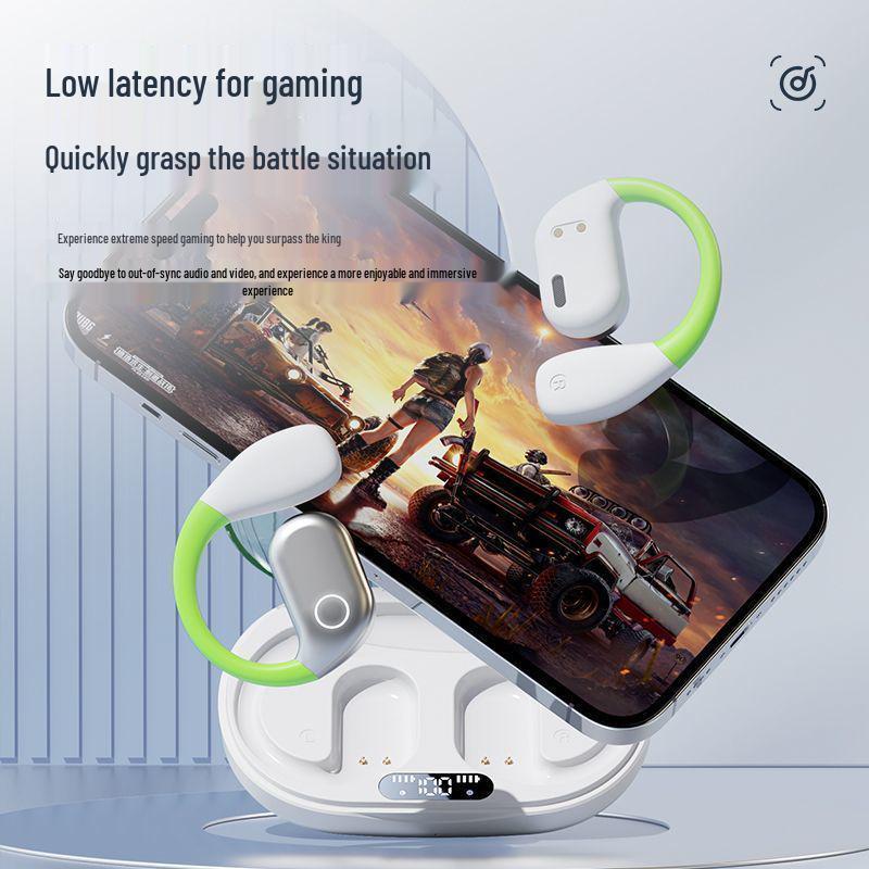 2025 Bone Conduction Bluetooth Ear-Hook Headphones: Long Battery Life, Noise Reduction, Ideal for Sports and Running