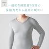 Gunze Hot Magic Extreme Long Inner Light Size M V-Neck Shirt, Men's, Gray, (MH0809N)