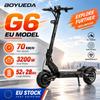 Patinete Elétrico BOYUEDA G6 EU para Adultos, motor duplo de 3200W, 52V 28Ah, pneus de 10 polegadas, LCD, máx. 70 km/h, entrega rápida do armazém da UE