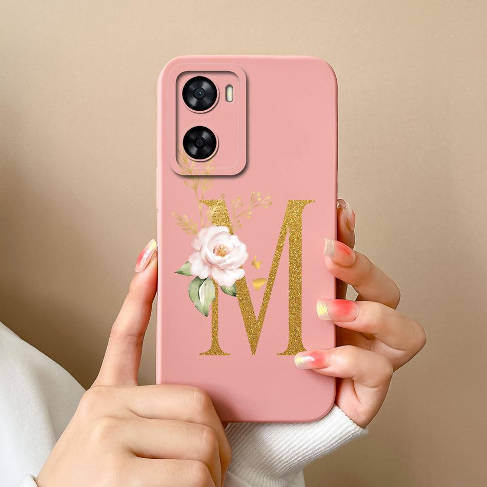 Elegant Case For One Plus Nord N20 SE N300 Gold Letter Soft Liquid Silicone Couple Phone Covers For 1+ Nord N20SE N 300 Bumper