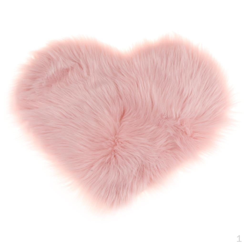 Area Rug Shaggy Wool Carpet for Bedroom Living Decoration Light Pink