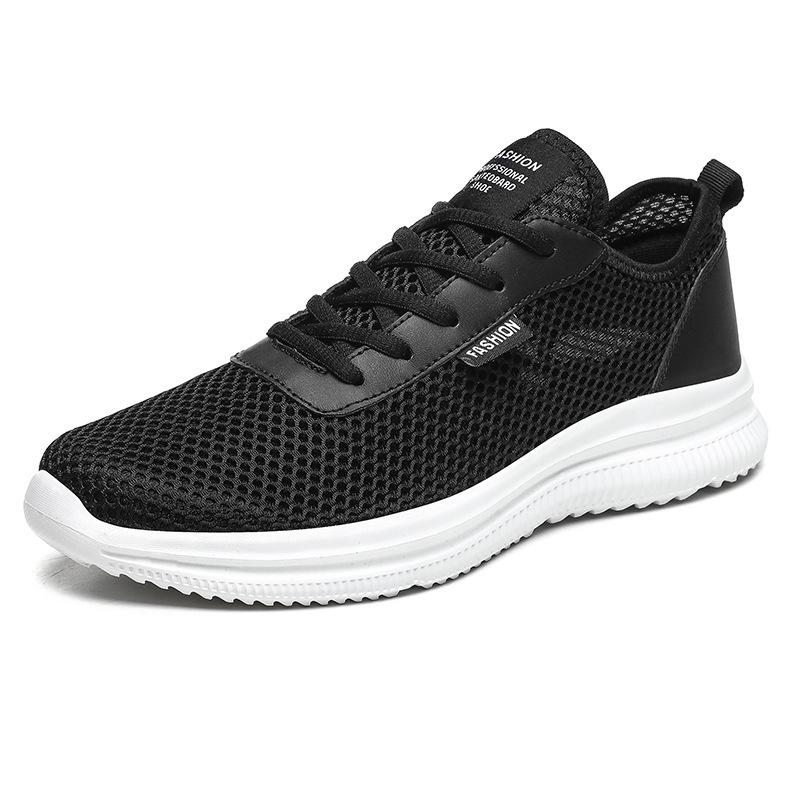 Summer Large Size Men's Shoes Lightweight Breathable Sports Shoes Hollow Mesh Running Shoes Casual Mesh Shoes Outdoor Walking Shoes