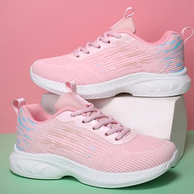 Zapatillas de Mujer Malla Transpirable Con Cordones Plataforma Ligeras Casual Zapatos para Correr