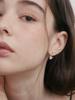 Sosoo Ribbon Heart Cubic Drop Earrings