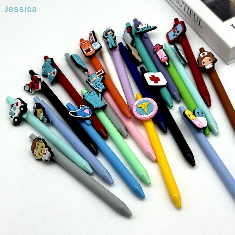 6/10Pcs Medical Record Pens Nurse Doctor Writing Gel Pens Nurses Day Gift Student Retractable Ballpoint Pen