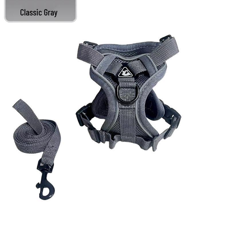 

Универсальная сетчатая шлейка и поводок для кошек и маленьких/средних собак L#Chest 38-46cm for 10-15kg