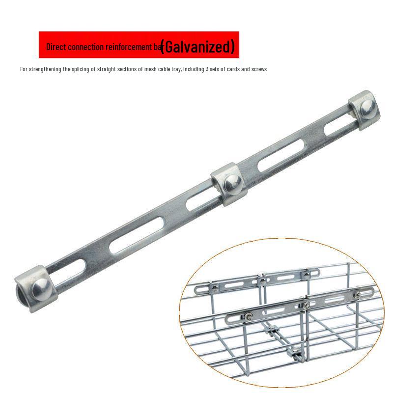 Grid Tray Accessories: Snap Screw, Straight Connector, Reinforcing Strip, Bend Connector, Cross Arm, Support Base, Lower Wiring Board