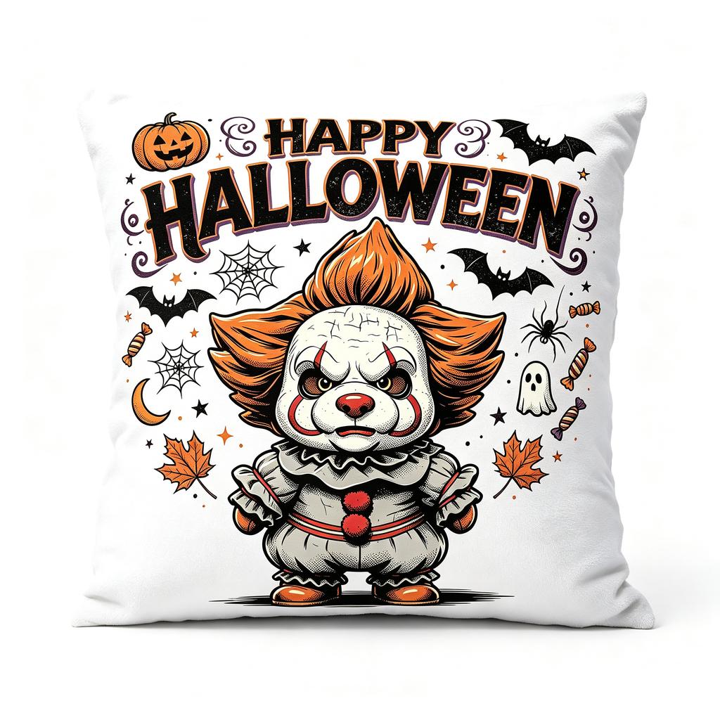Vintage Halloween Funny Bear Costume Print Short Plush Throw Cover, Single Side, 4545 cm (1818 Inch ) for Couch Bedroom Decor