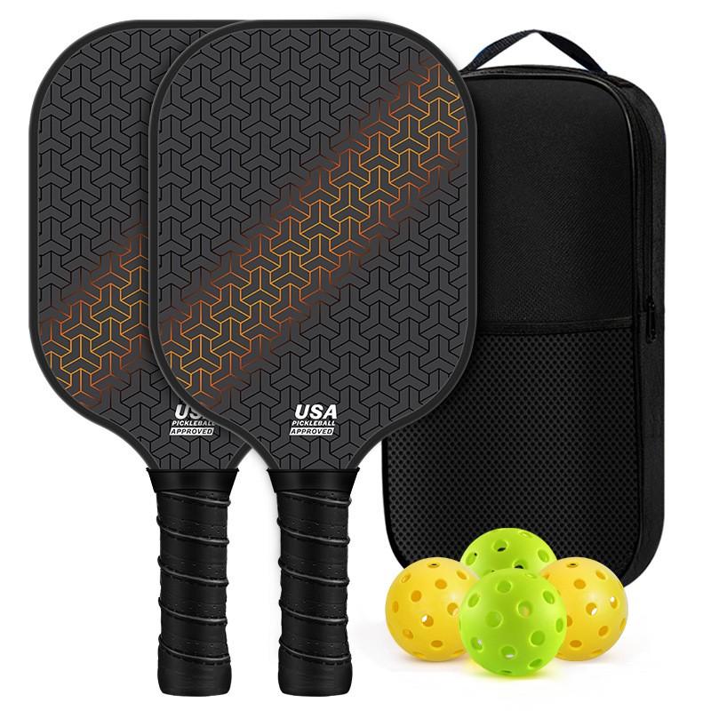 Glass Fiber Pickleball Paddle Set Kids Adults Family Couples Advanced Rackets