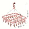 Plastic Hanger with 32 Clips, Designed Specifically for Hanging Clothes, Underwear, Socks, and Daily Household Items