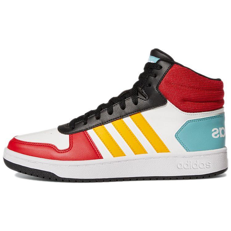 Adidas Neo Hoops 2.0 Mid White Black Red Yellow GY5890 44