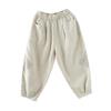Women's Summer Cotton and Linen Nine-minute Trousers High-waisted Loose Slightly Elastic Leisure Trousers