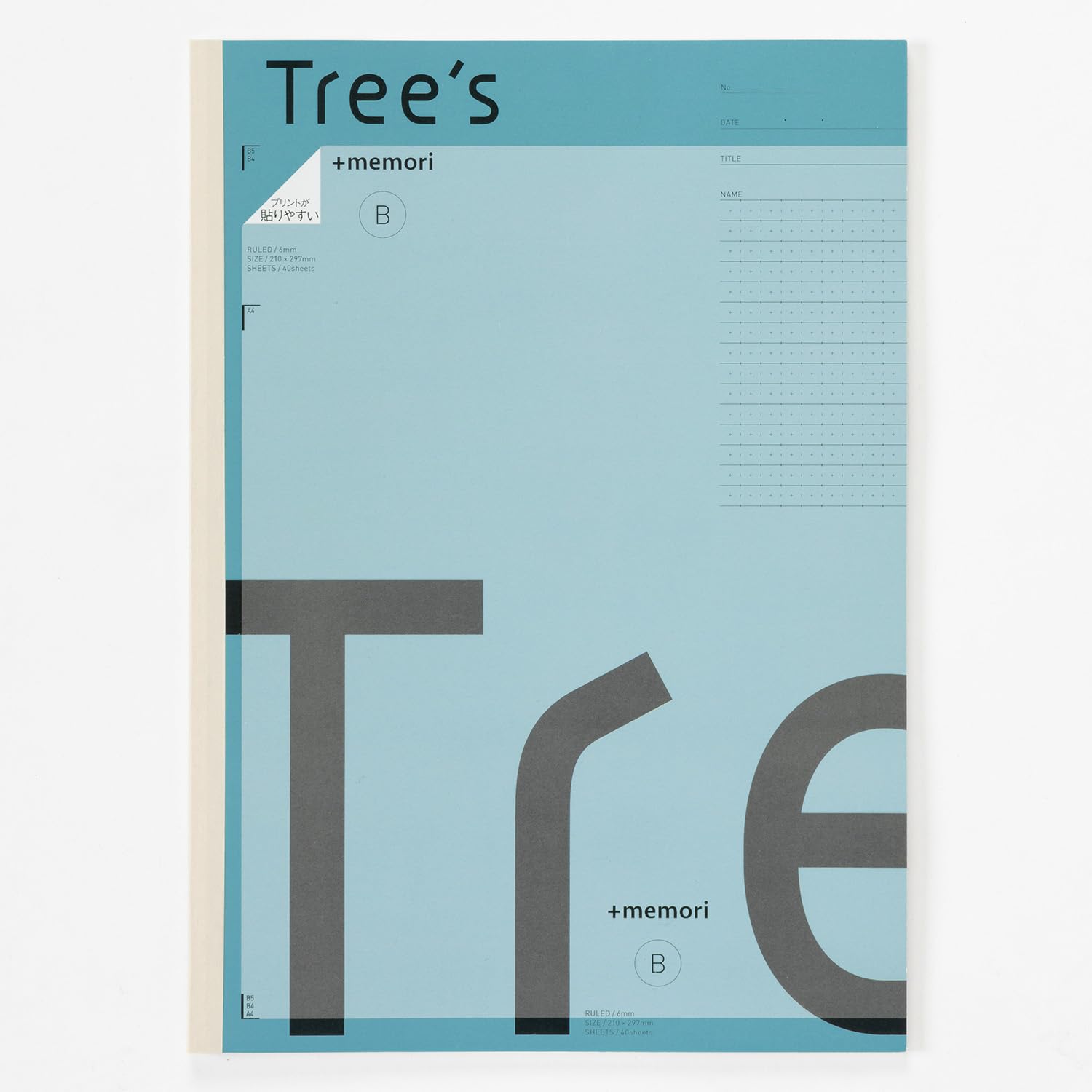 

Kyokuto Trees A4 P-Memory Notebook, B-Ruled, 40 Sheets, 10-Pack, TRPBA410T