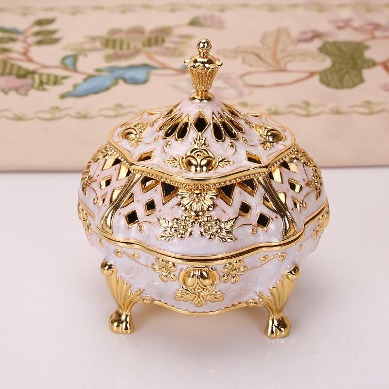 Incense Burner Metal Household Indoor Agarwood Incense Mixed with Incense Antique European Ornaments Pan Incense Stove Creative Calming Large