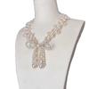Handmade Pearl Necklace with Bow Clavicle Chain - Light Luxury Design for Women