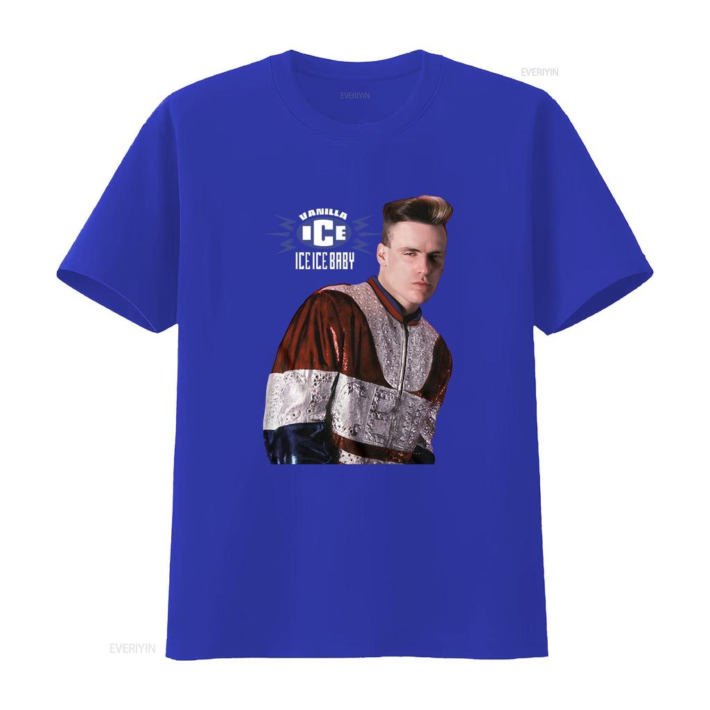Vanilla Ice Baby Single Cover Mens T Shirt Iib Rapper Hip Hop Pop Music  vintage Washed fashion Soft graphic Versatile homme