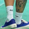 Cityboy Smiley Face Mid-Tube Socks: Trendy Korean Style for Skateboarding & Sports