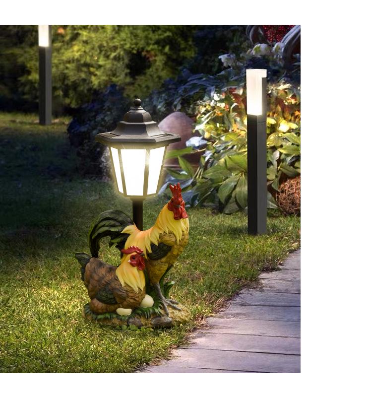 Solar-Powered Puppy Figurine: Outdoor Resin Garden Decoration