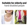 Long Handle Comb Ergonomic Curved Handles Comb for Elderly Hand Disabled People