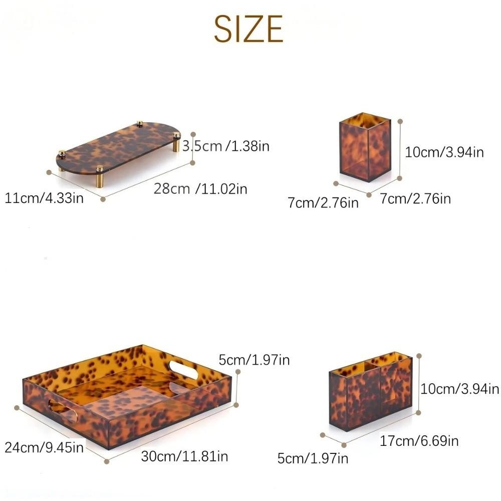 Durable Vanity Tray Lightweight Jewelry Tray Dresser Decor Storage Box Bedroom