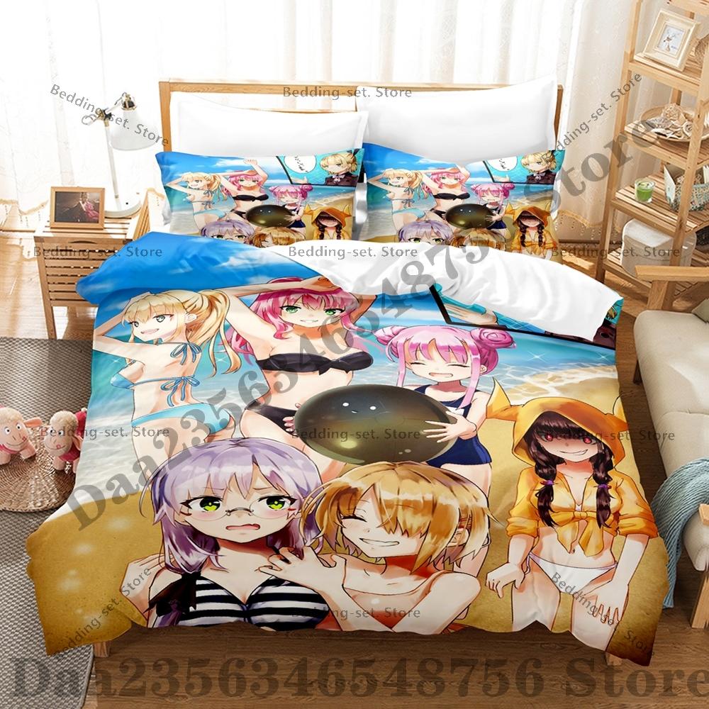Comforter Sunohara Shun Blue Archive Bedding Set Single Twin Full Queen King Size Bed Set Adult Bedroom s Anime Bed