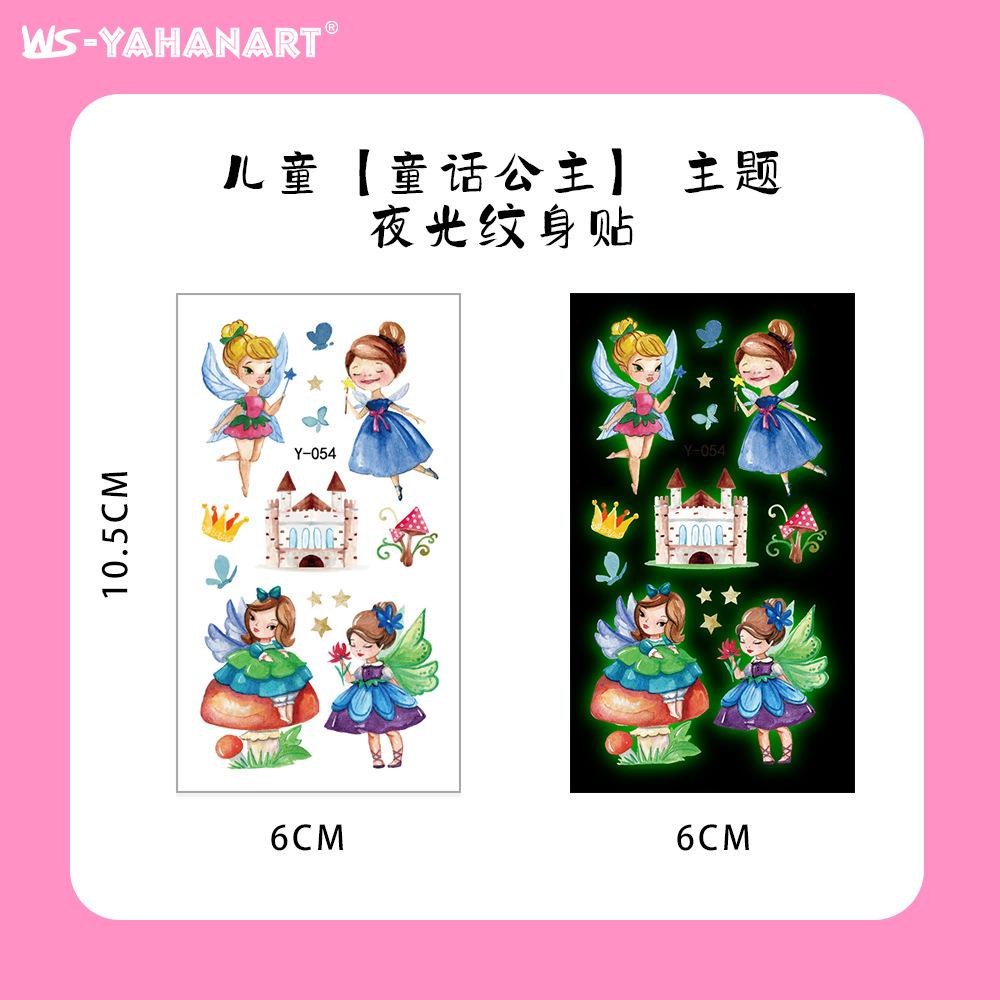 Pink Vintage Girl Waterproof Tattoo Sticker, Girls Party Children'S Makeup Face Sticker Set