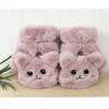 Plush Cartoon Cat Cute Half Finger Flip Gloves, Warm And Thick Keyboard Gloves For Women In Winter