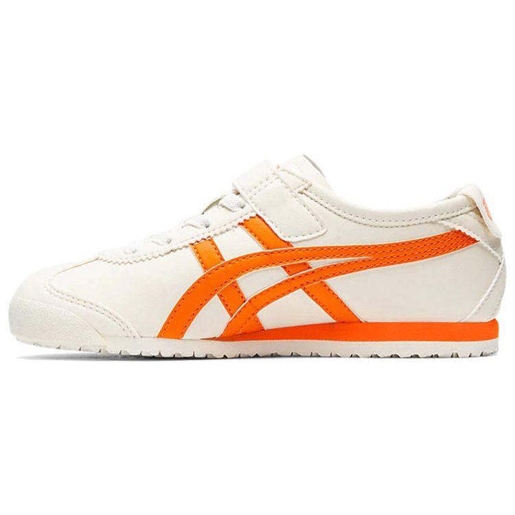 Onitsuka Tiger Mexico 66 Leather Retro Running Low Top Kids Casual Shoes Kids sneaker White Orange 1184A049-100