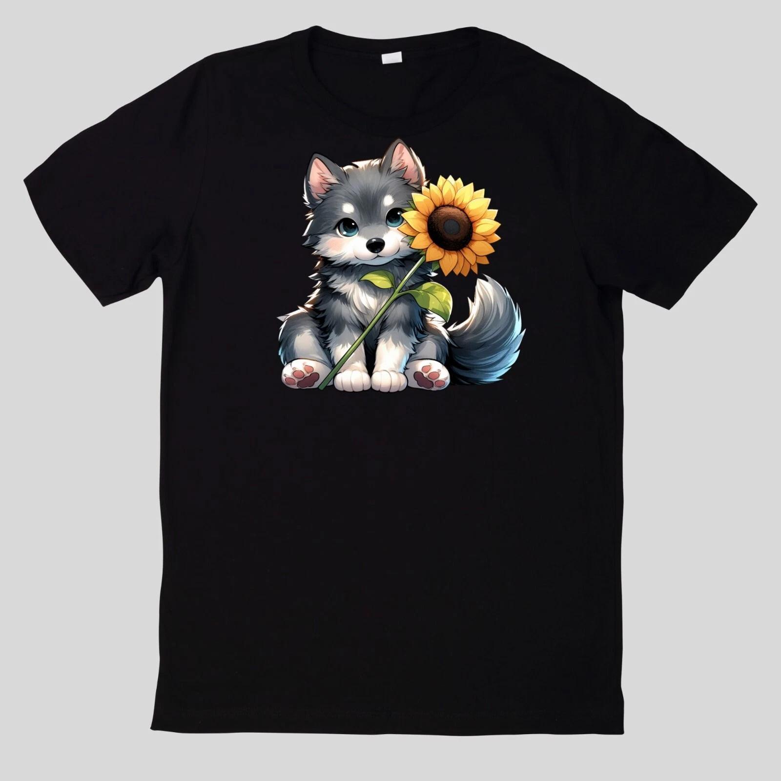 T-Shirt Sonnenblume süßes Tier Baumwolle Fun Spaß Sprüche Lustig Cartoon XXL