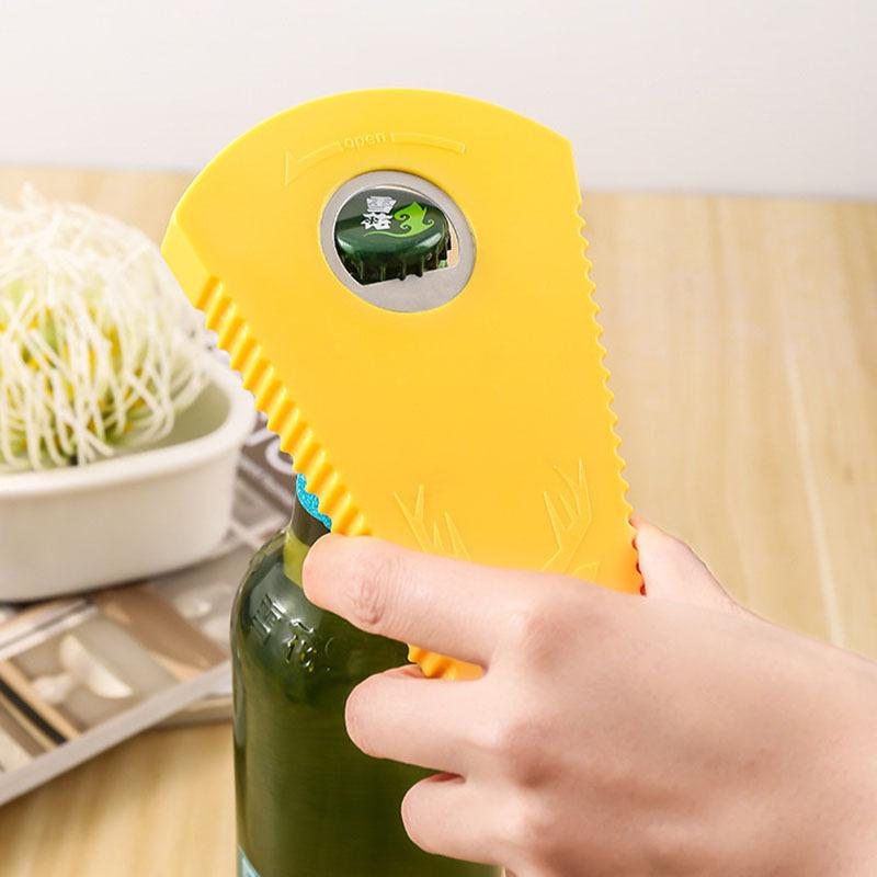 1 adet çok fonksiyonlu şişe açacağı konserve açacağı bira açacağı yaratıcı ev kapak açacağı vidalı kapak Spinner emek tasarrufu aracı