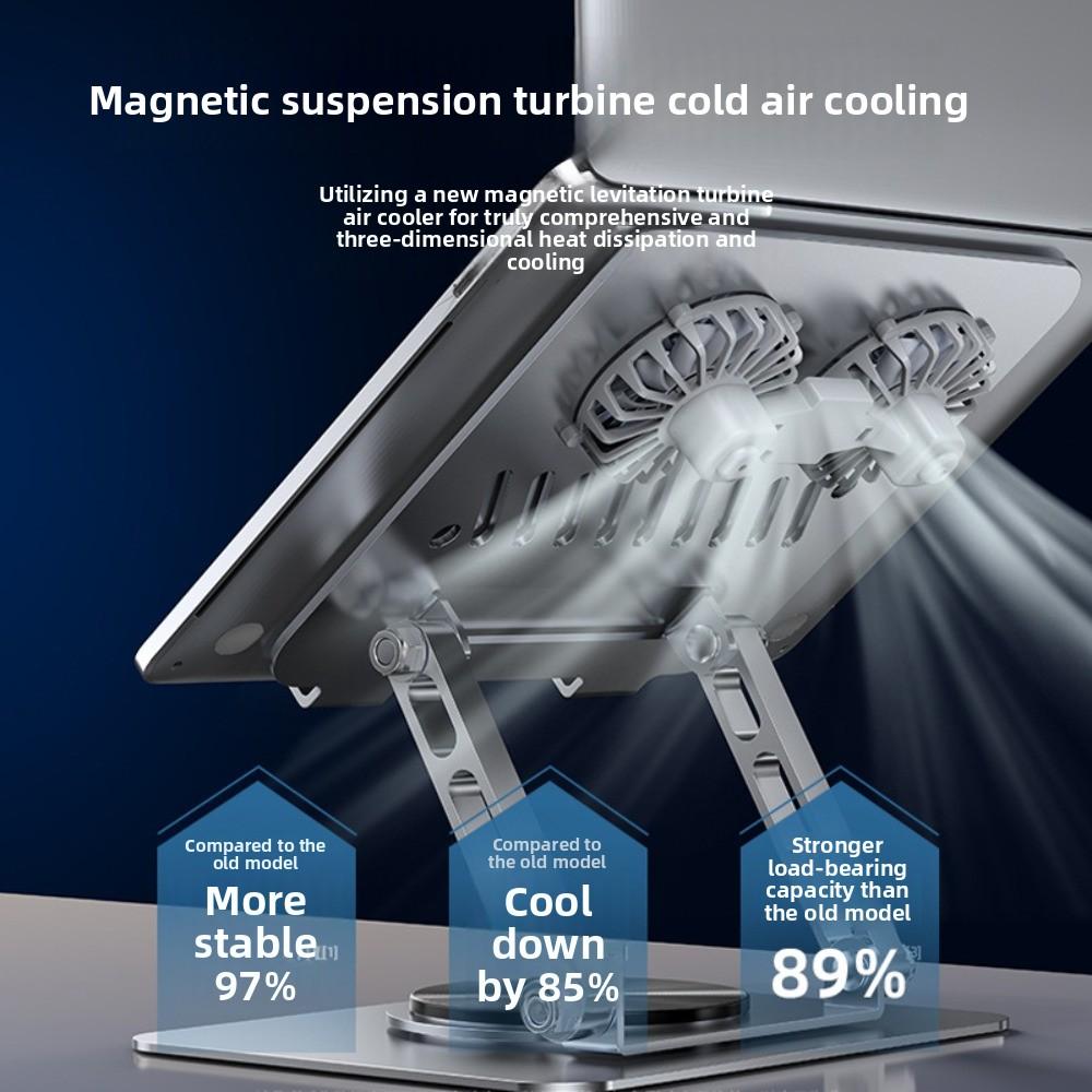 360 ° Rotatable Cooling Fan Laptop Bracket Foldable Heat Dissipation Notebook Cooler Base Stand Adjustable Cooling