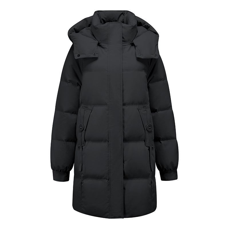 Women's Winter Jacket 2026 New Winter Female Pure Color Thicken Warm Long Cotton Jacket Women's Casual Hooded Parkas Coats
