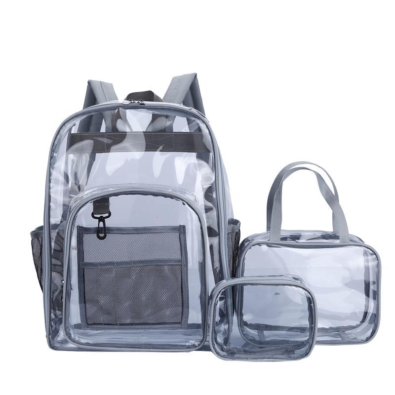 Large Capacity Transparent PVC Backpack for Students