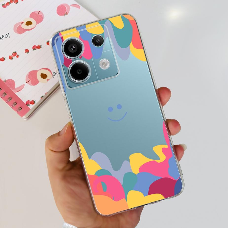 For Xiaomi Poco X6 Pro 5G Case New Fashion Painted Cover Clear Silicone Soft TPU Phone Case For Xiaomi Poco X6 Pro PocoX6 Bumper