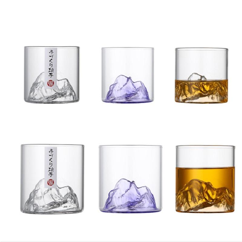 150ml/300ml Small Transparent Glass Coffee Cup Mountain Glass Whisky Heat Resistant Tea Drink Milk Juice Cup Bar Tool