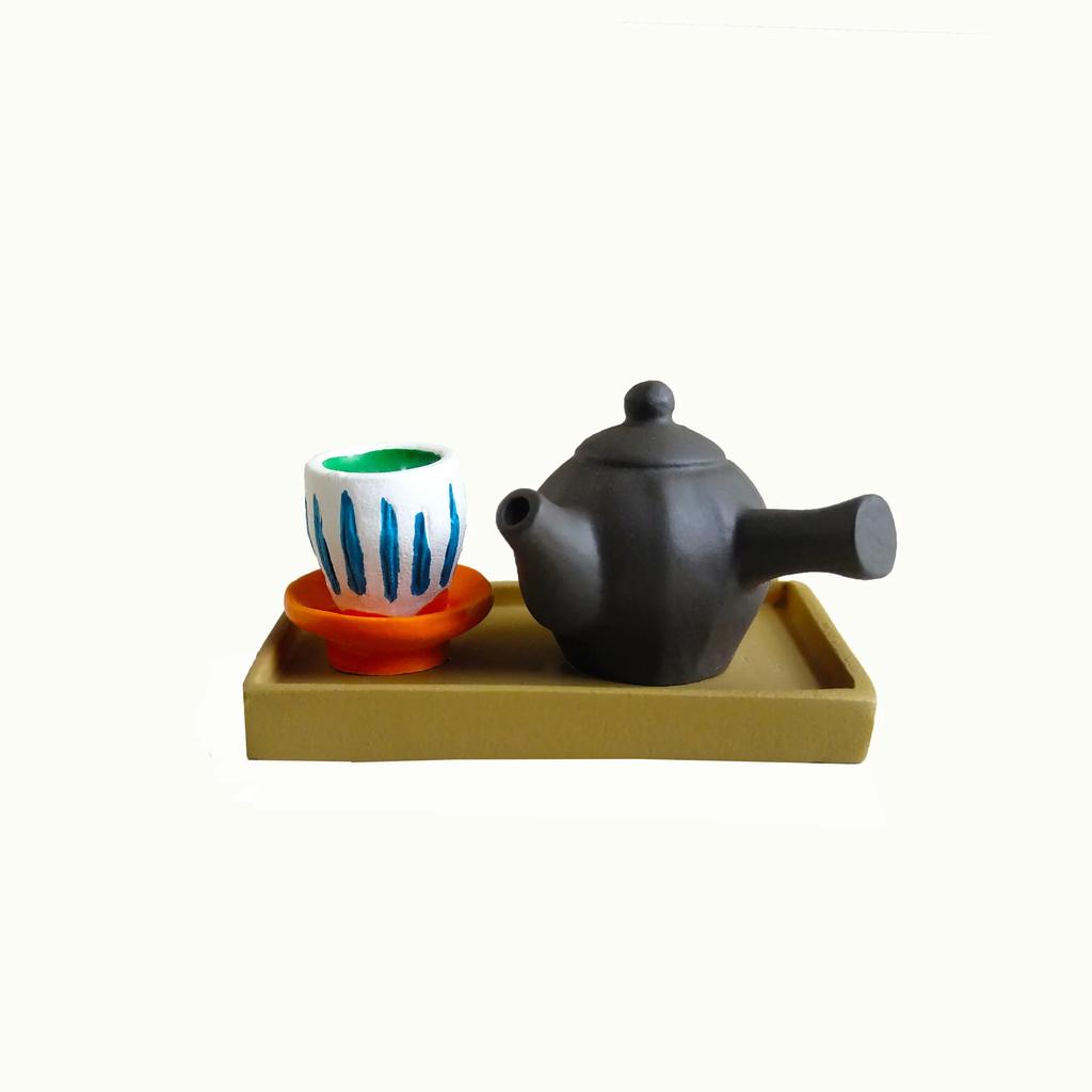 Japanese Tea Garden Leisure Scene Decoration ZAKKA Fashion Play Gift sushi Cat Toy DIY Resin Cute grain Craft Small Decoration