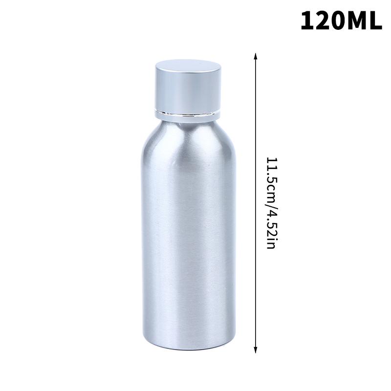30/50/60/100/120/150/200/250Ml Aluminum Bottle With Lid Cosmetic Refillable Bottles Silver Lid Aluminum Container Travel Bottle