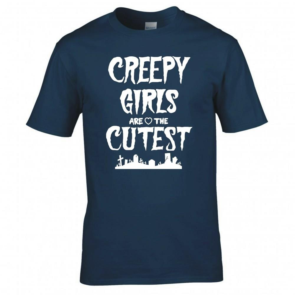 Funny Horror Halloween Creepy Girls Are The Cutest Tshirt 2XL