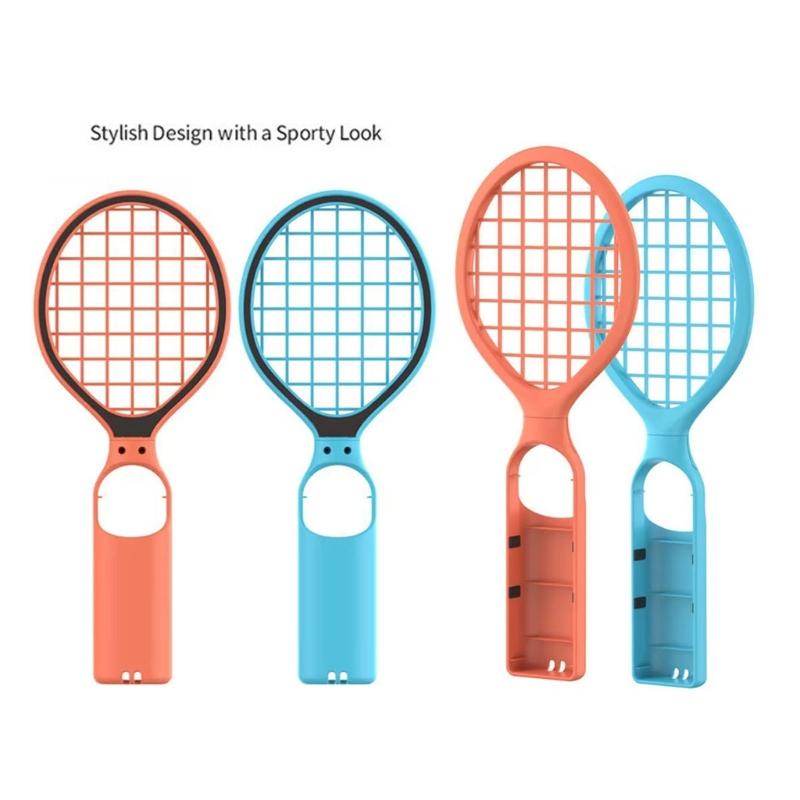 Lightweight Ergonomic Design Tennis Rackets Set Strong Plastic Tennis Rackets Simple to Operate Pair for NS2 Switch2